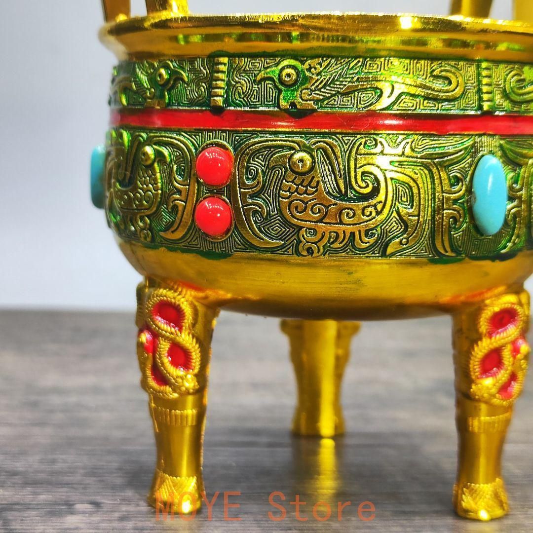 銅細工 白菜香炉 香挿 香炉 茶道 装飾品 工芸品 美術品 置物 銅