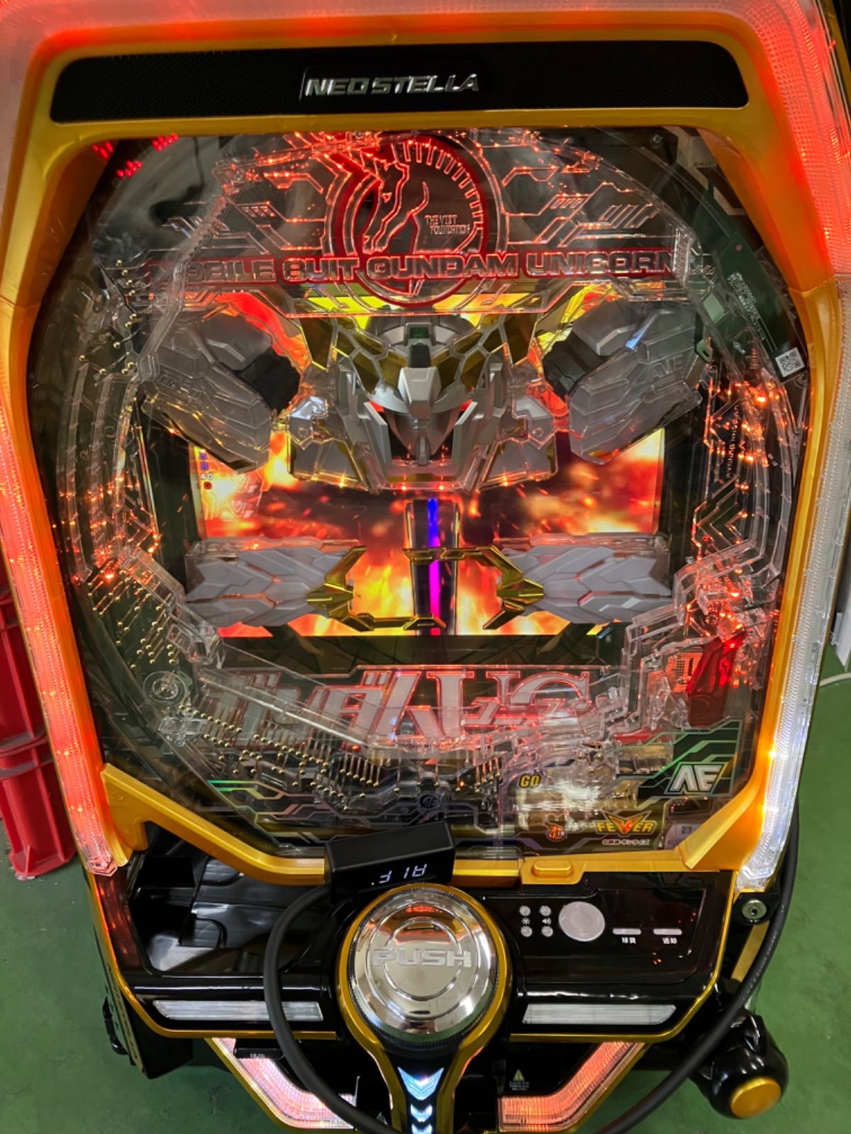 PF 機動戦士ガンダムユニコーン(319)＋ダンまちセル パチンコ実機 裏玉