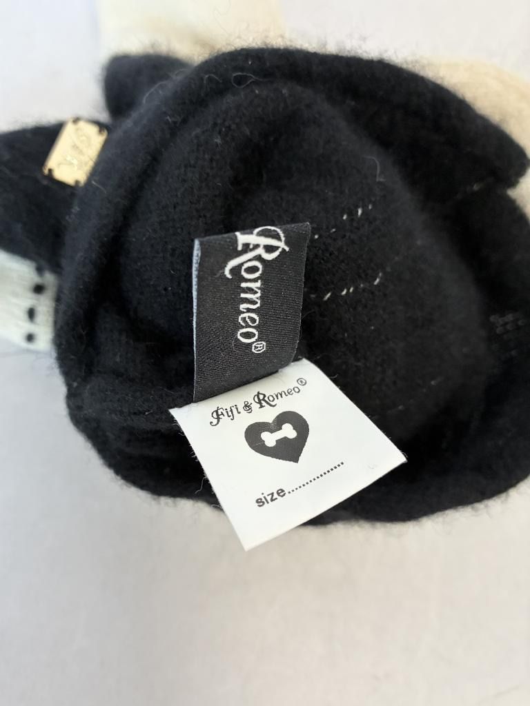 フィフィアンドロメオ リボン付きカシミアニット 黒 M｜専用fifi&romeo