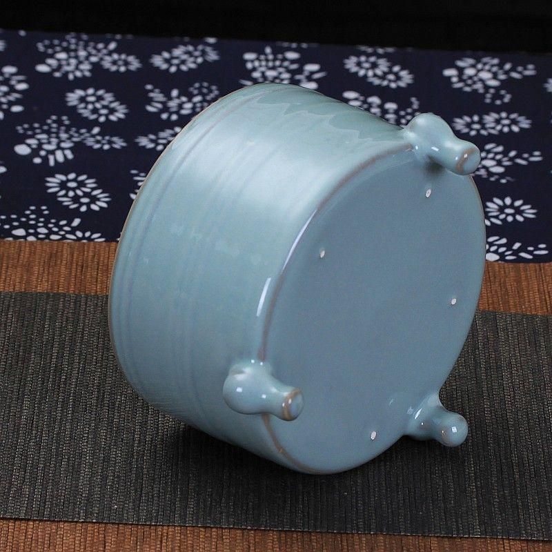 宋湖田窯青釉一本足香炉 陶器 陶芸 香道具 仏具 置物 宋