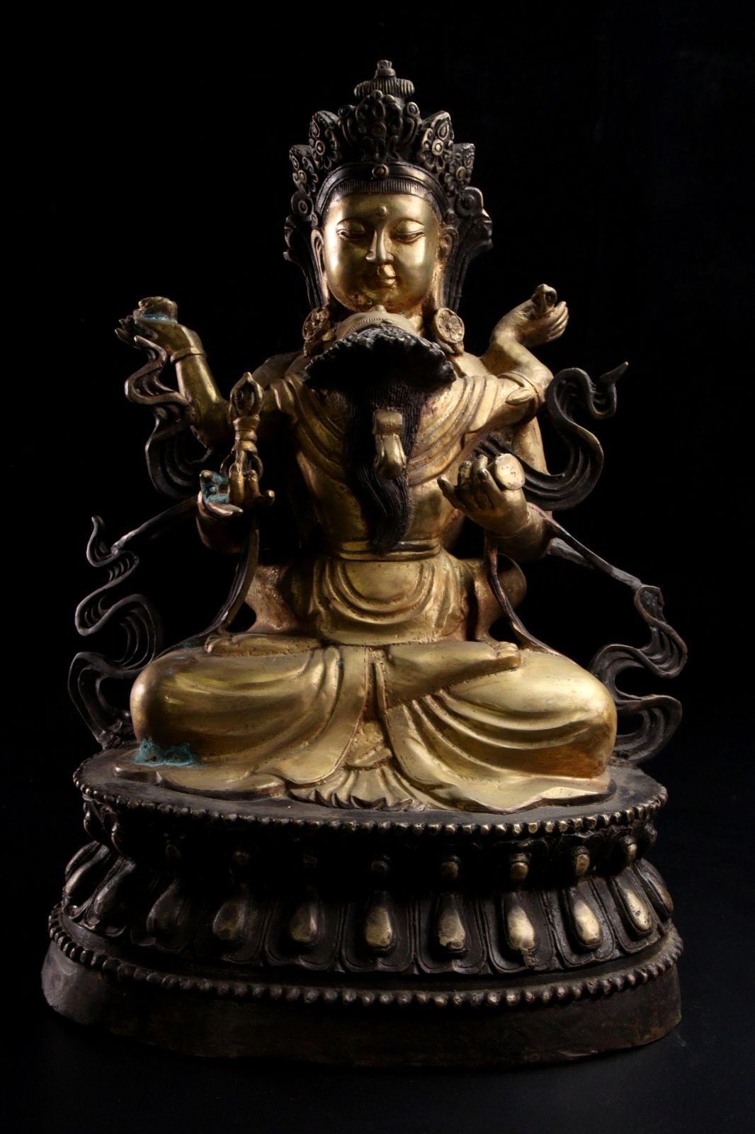 仏教美術 銅 仏像 仏教 仏教美術 銅製 歓喜仏 37cm 6930g チベット仏教