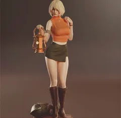 ガレージキット フィギュア 塗装済 バイオハザード4 アシュリー 20cm