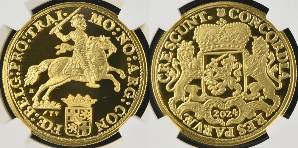 2024年オランダ馬上の騎士シルバーライダー デュカトン 1オンス金貨