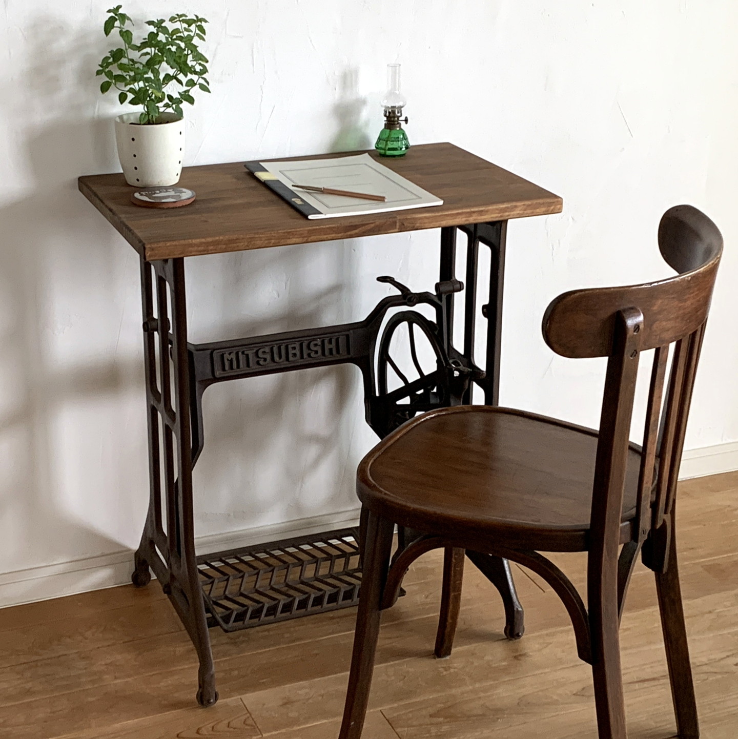 アンティーク足踏みミシン脚 §網目あみあみ鉄脚アイアン机ワークデスク