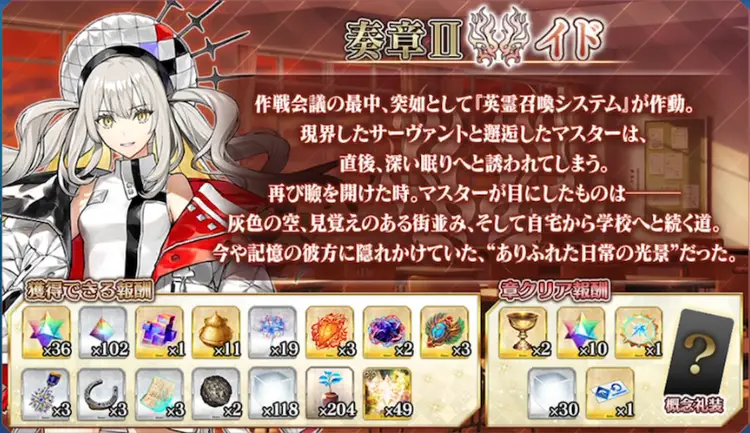 Fate/Grand Order 奏章Ⅱ イド プレゼント クリアファイル Fate/Grand