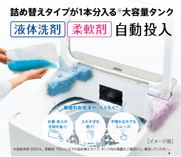 AQW-VX8P | 容量：洗濯・脱水 8kg / 水量約90L | Prette plus series