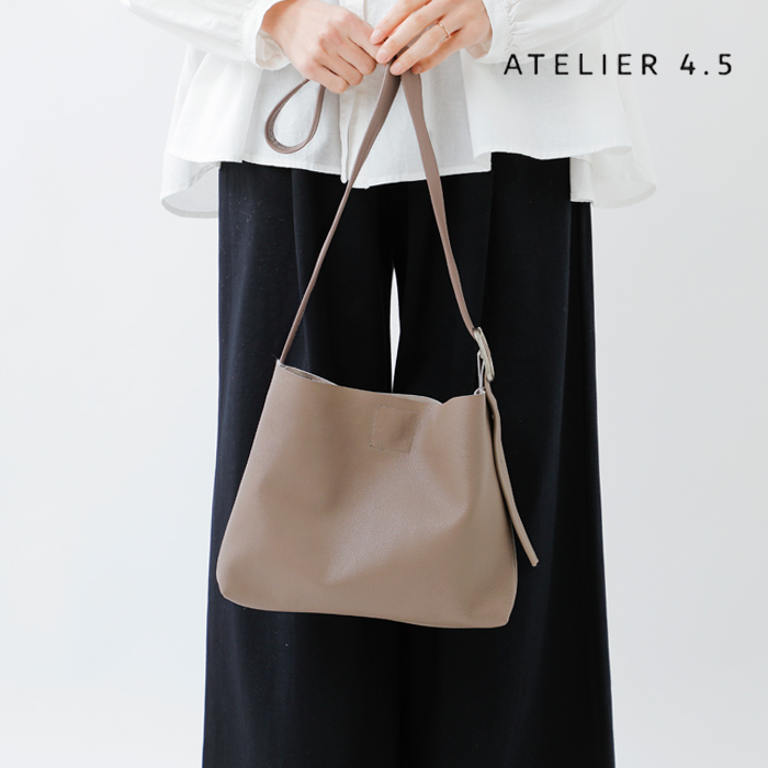 ATELIER 4.5 アトリエ4.5 ゴートレザー ワンタッチ ショルダーバッグ a