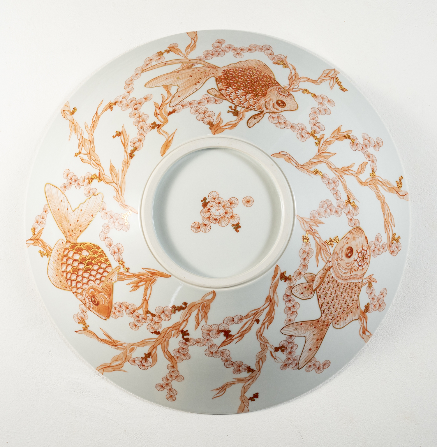 太田恵利香『 「赤絵金魚遊泳」大鉢【お問い合わせください】』 | 陶芸