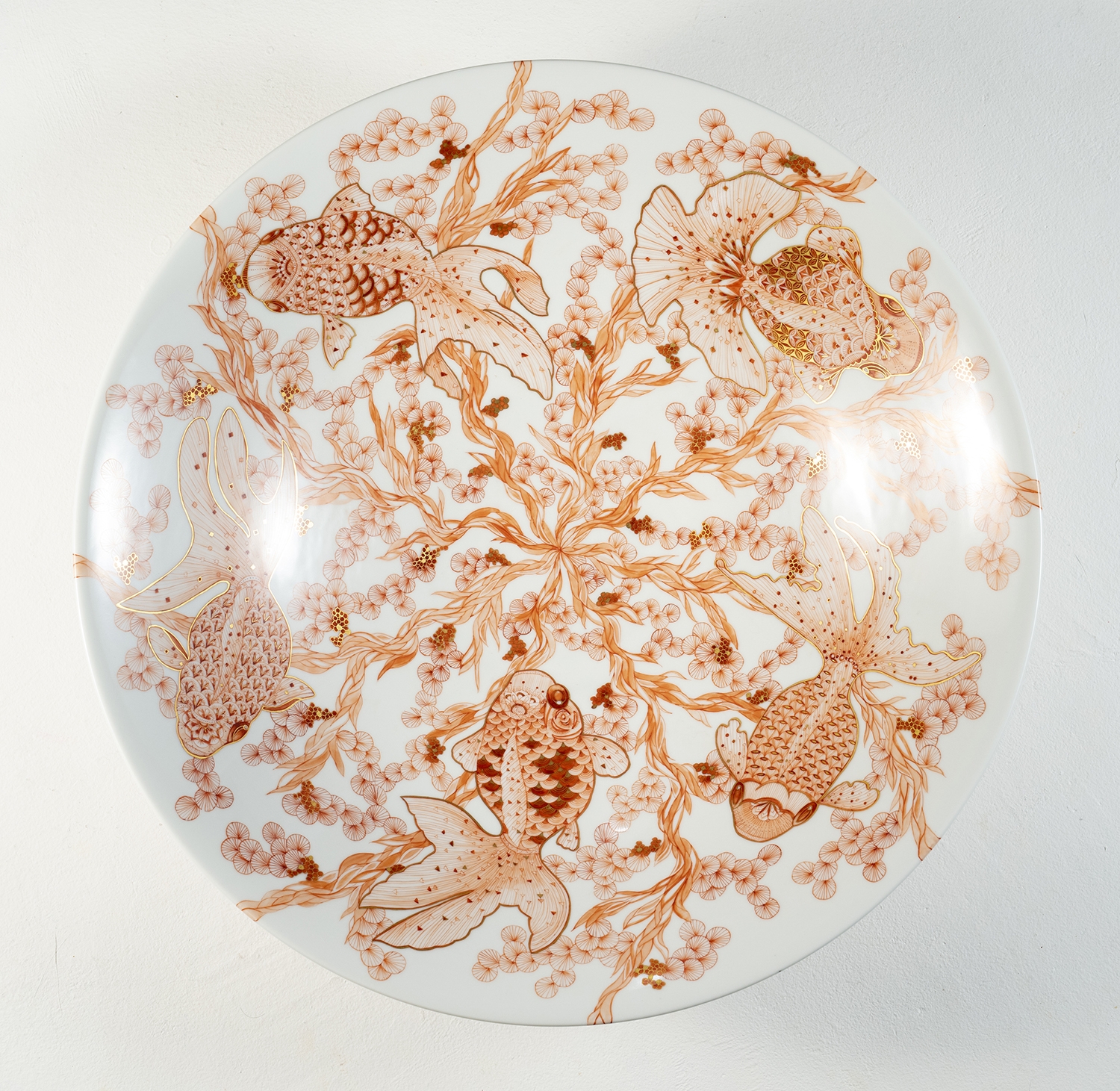 太田恵利香『 「赤絵金魚遊泳」大鉢【お問い合わせください】』 | 陶芸