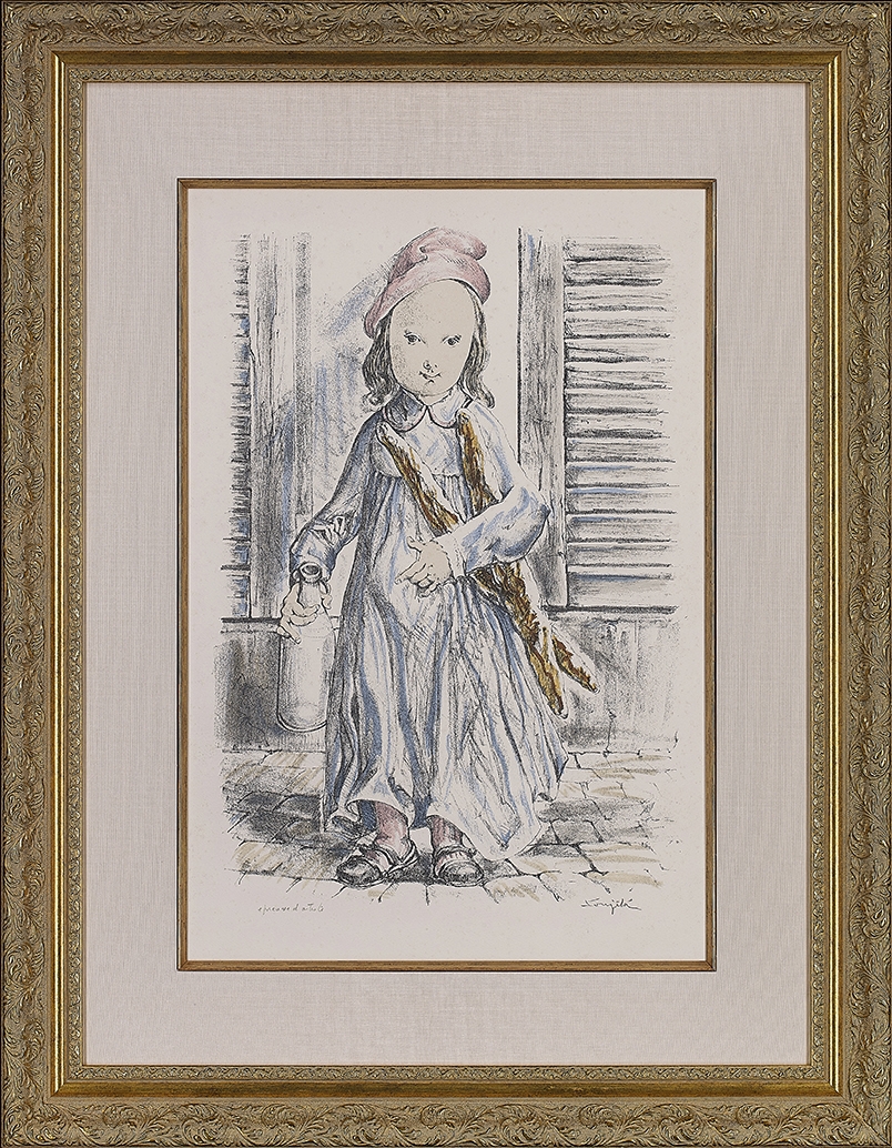 藤田嗣治（レオナール藤田）『 朝』 | リトグラフ | 日経アート