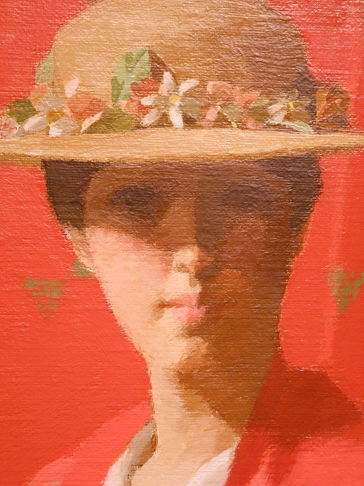 絵画 中村清治作 赤い衣装の婦人 絵画 中村清治作 赤い衣装の婦人