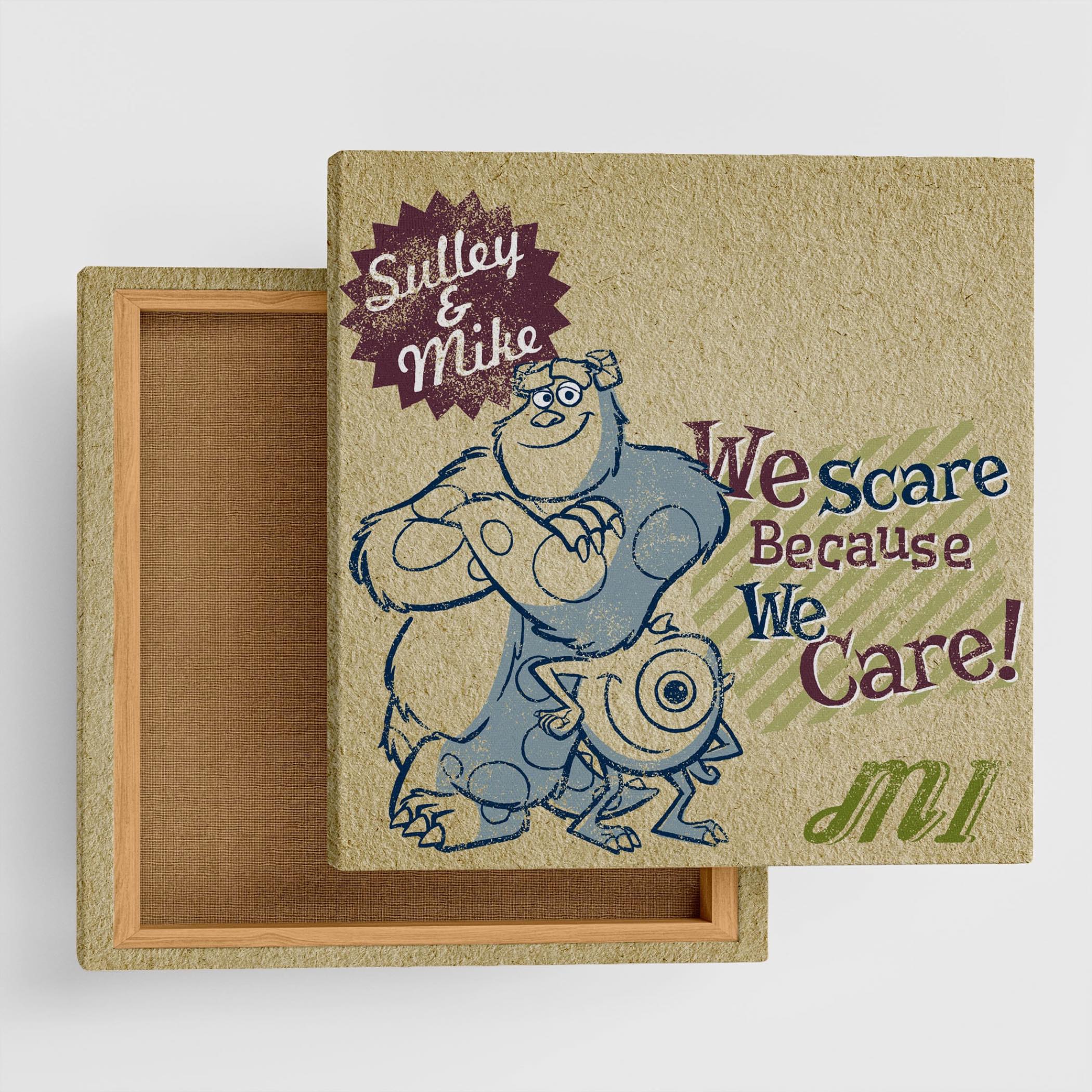 ♥️ディズニーモンスターズインク 木製アートパネル サリー、マイク