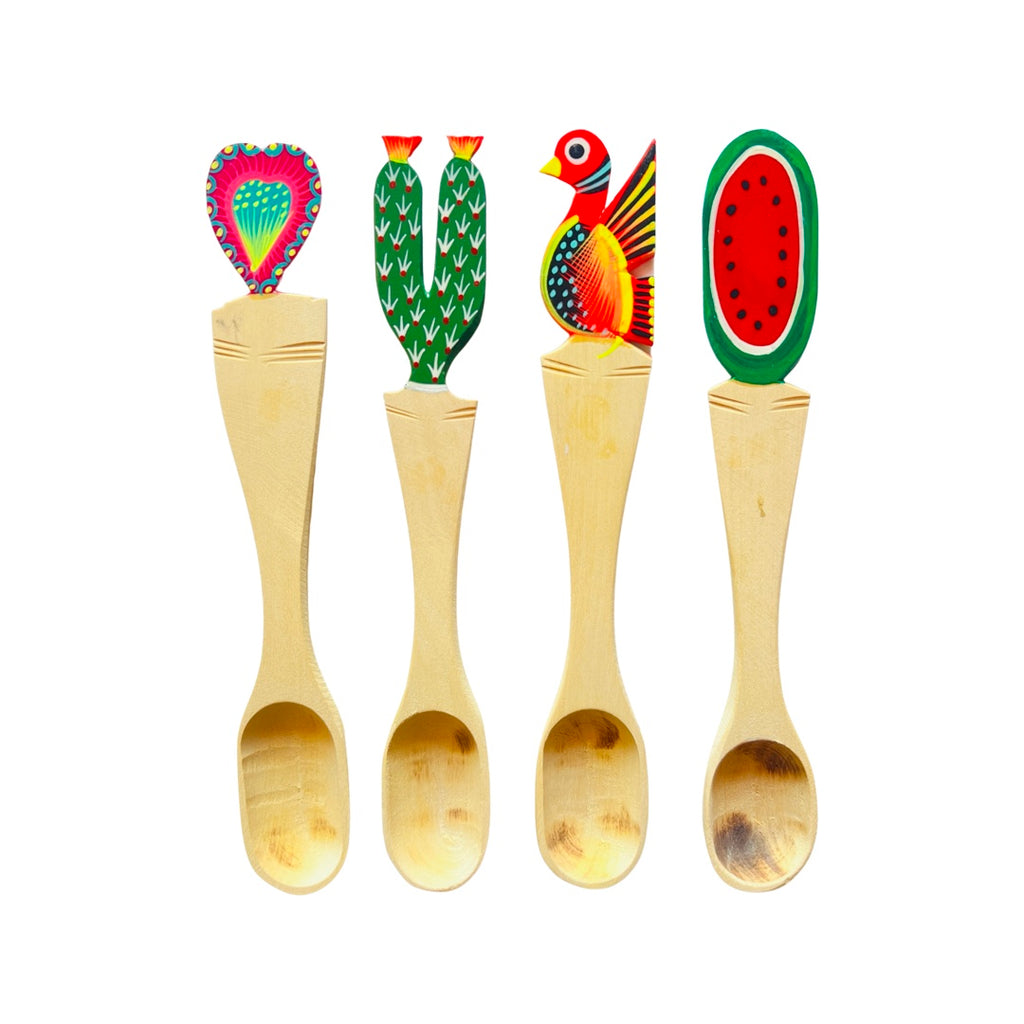 Oaxacan Painted Wooden Spoons - Large – Artelexia