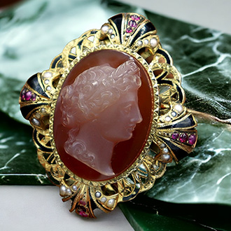 アンティークカメオコレクションを多数掲載しております。カメオ専門店