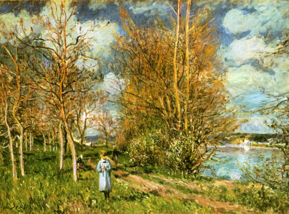 パリの春、リンゴの花、1879年 アルフレッド・シスレー