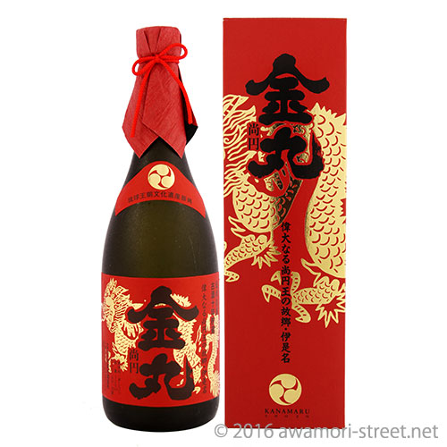 金丸 10年古酒 赤ラベル 35度 木箱入り 金丸 10年 35度,