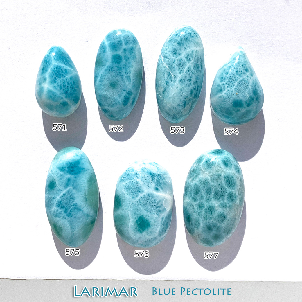 ラリマー[575] 39x21mm 77Cts ルース / 天然石ルース | Attic Natura