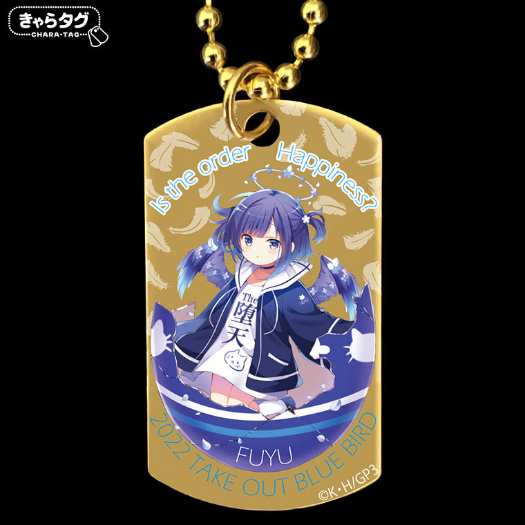 ごちうさ チノ 缶バッジ TAKE OUT BLUE BIRD ごちうさ TAKE OUT BLUE