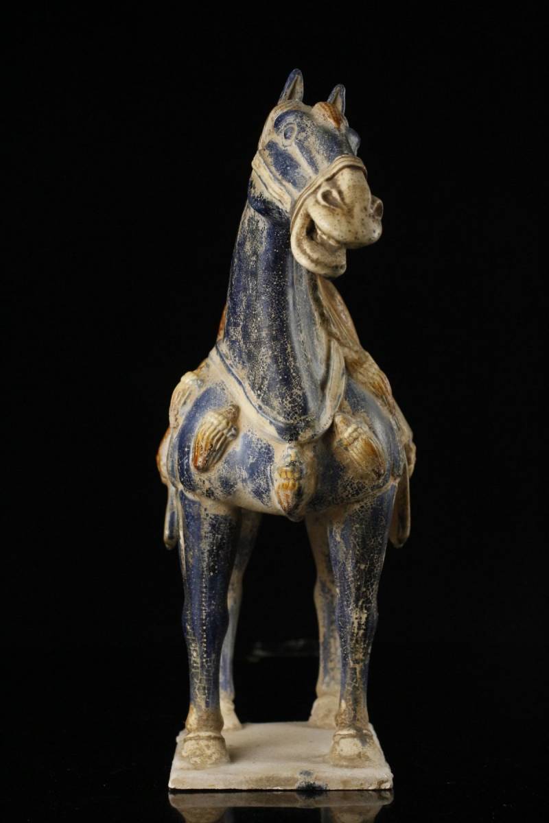 倣古三彩馬俑 経世紀骨董 中華古玩 倣古三彩馬俑 経世紀骨董