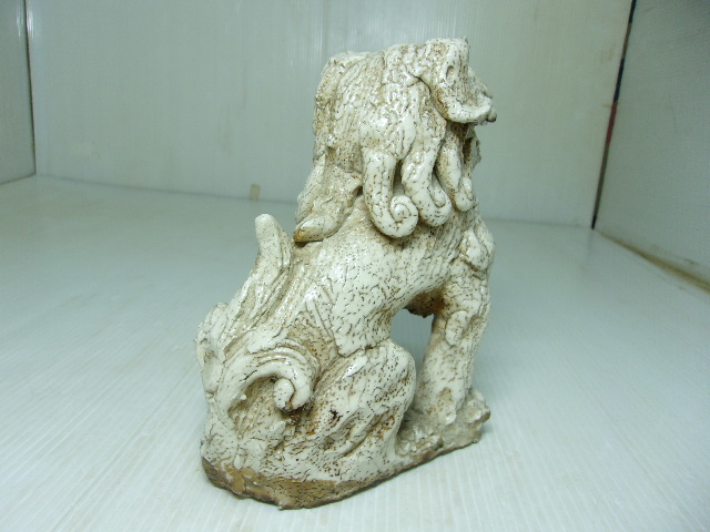 置物□狛犬一対 飴釉（江戸期）享保4年 己亥 奉納 獅子 江戸期骨董