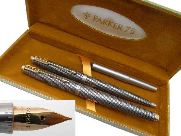PARKER パーカー 75 万年筆+ボールペン 2本セット スターリング