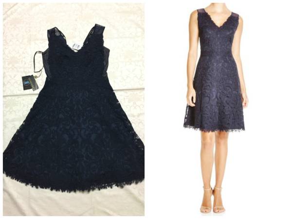 新品 Tadashi Shoji タダシショージ コードレス 総レース ワンピース 6