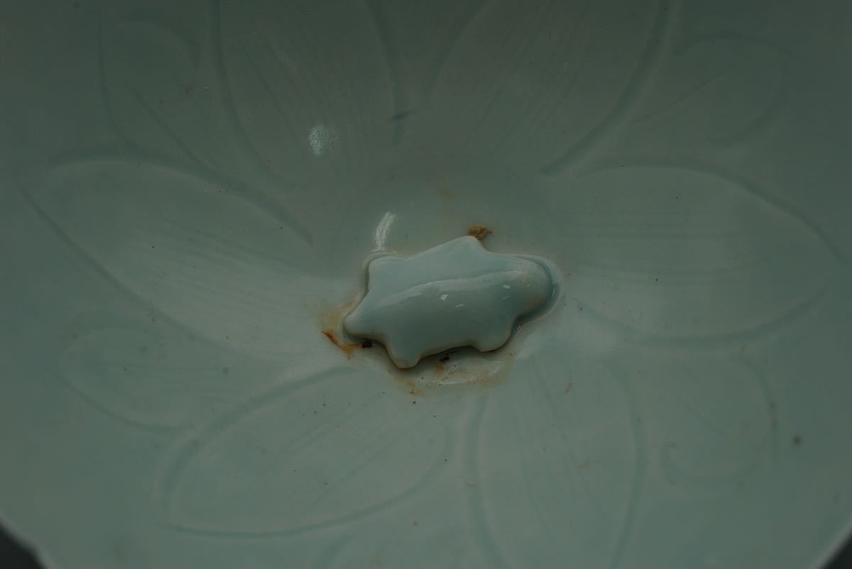 古玩 中国 高麗青磁 青磁 茶碗 亀 時代物