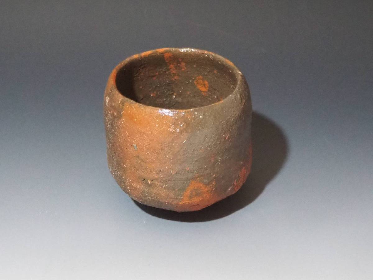 初代 小川長楽(長友軒) 松上鶴赤茶碗 共箱 茶道具 本物保証