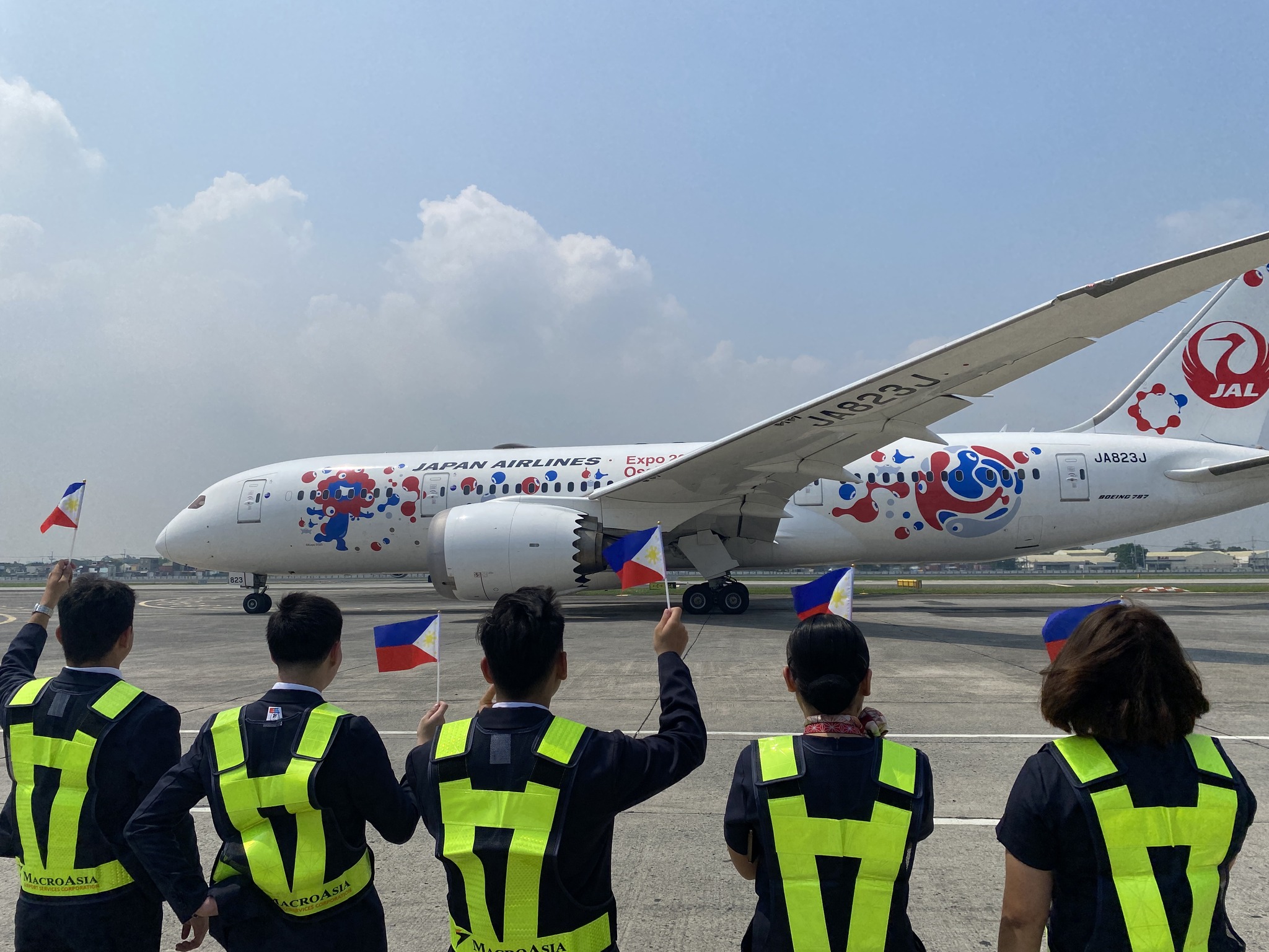 航空機・ヘリコプター JAL B787-9 JA823J Myaku Myaku Jet JAL Unveils