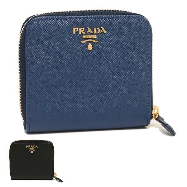 楽天市場】プラダ prada 二つ折り財布 blueの通販 美品 プラダ PRADA