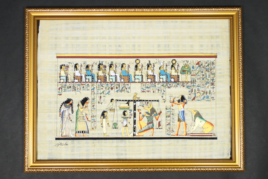 エジプト パピルス 100年以上前のビンテージ品 土産 エジプト展