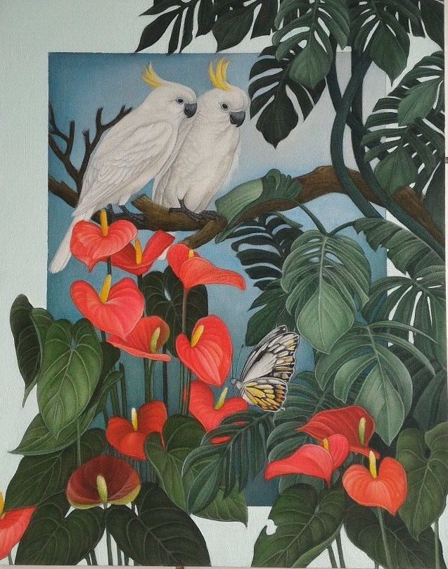 バリ島 バリアート 絵画 細密画 MADRA 2024 バリ島 バリアート 絵画