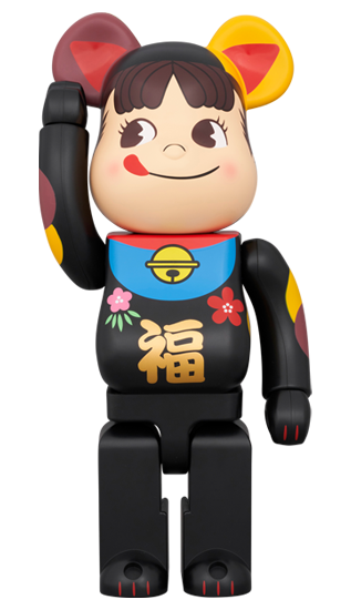 ベアブリック 400%/100%ペコちゃん The overalls girl