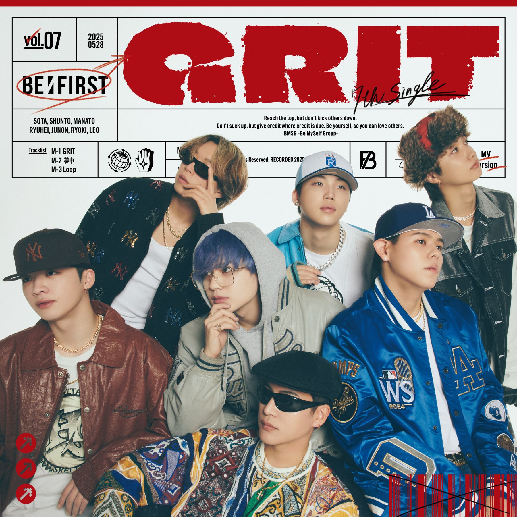 BE:FIRST 7th Single「GRIT」 2025年5月28日 Release