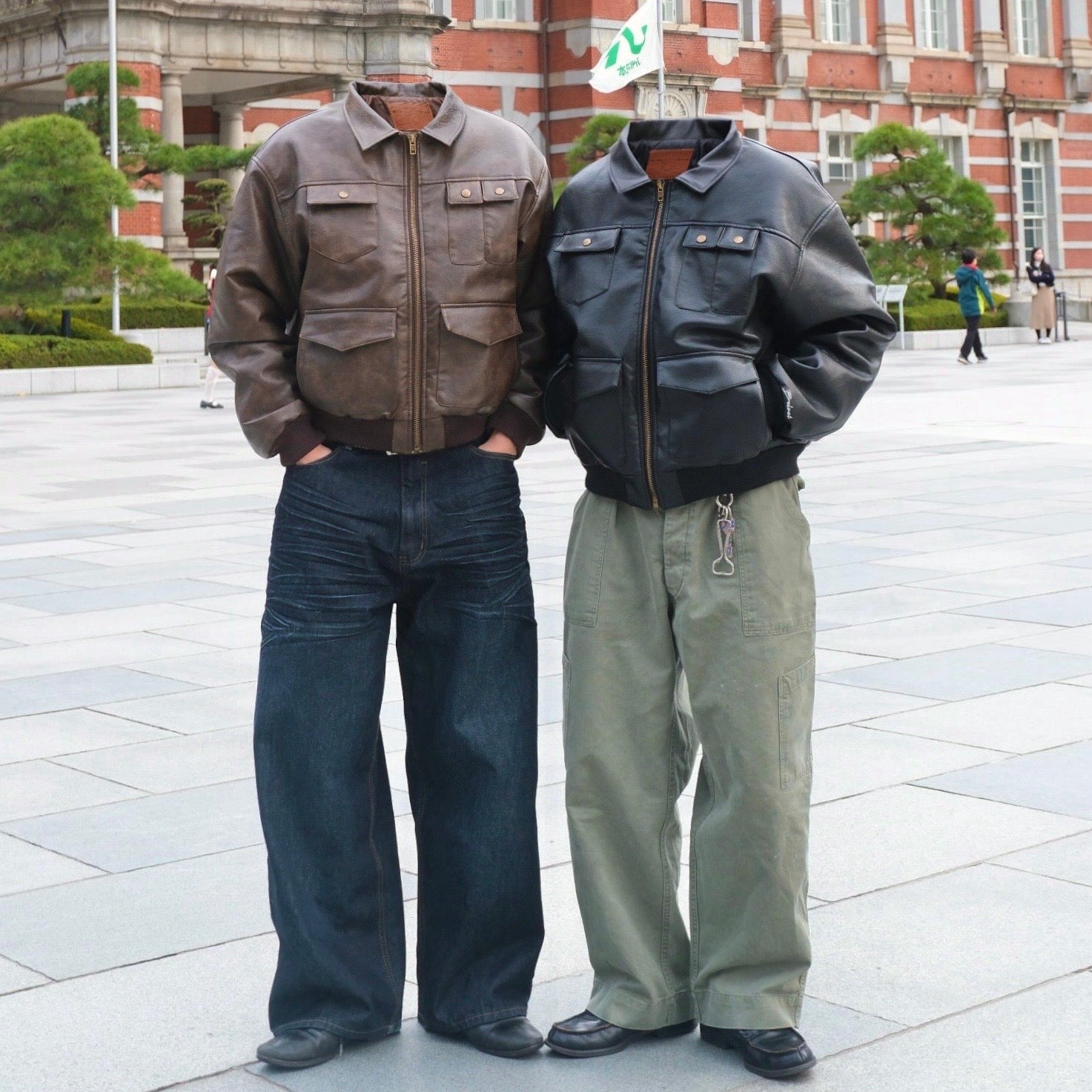 Vintage style Multi-Pocket Leather Jacket – BELVET