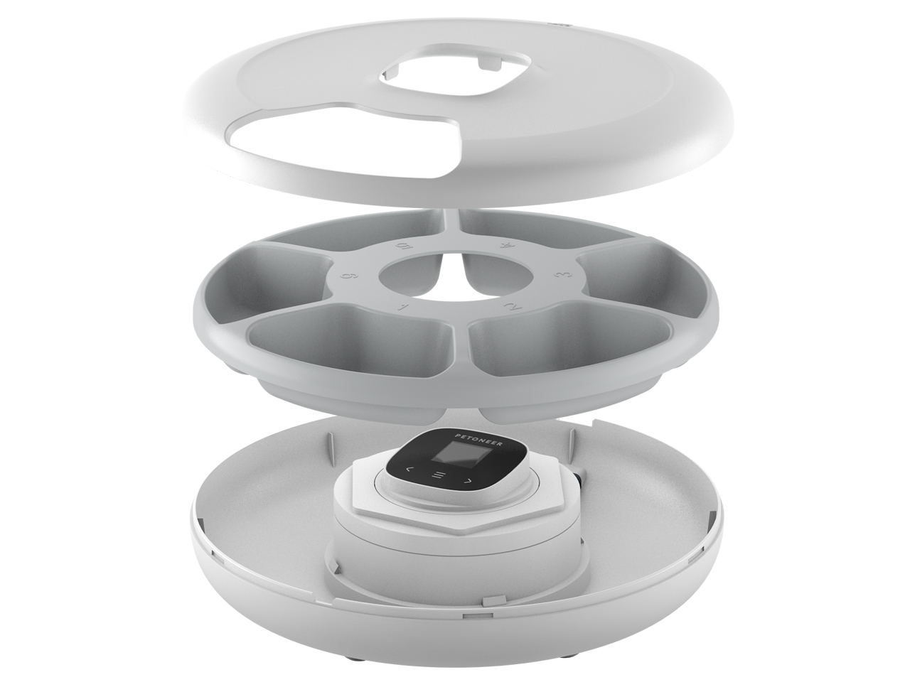 スマホ対応 犬猫用回転式自動給餌器 Petoneer NutriSpin 6 Meal Pet