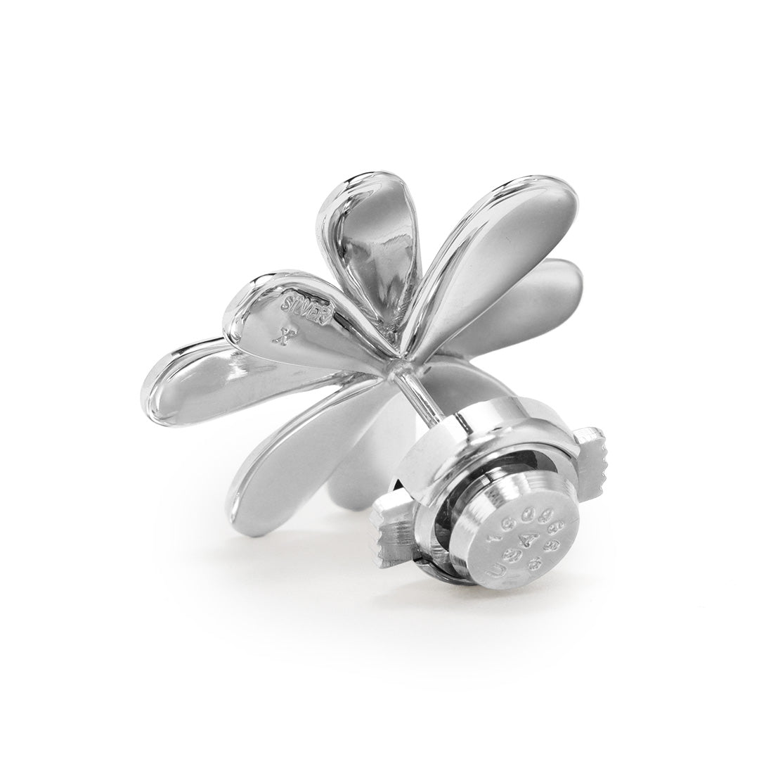 即日発送】シトリン×シルバー925ブローチ・フルール