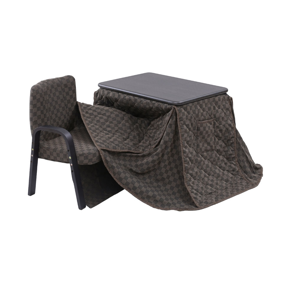 山善] カジュアル こたつ テーブル 幅70×70cm 正方形 専用布団セット