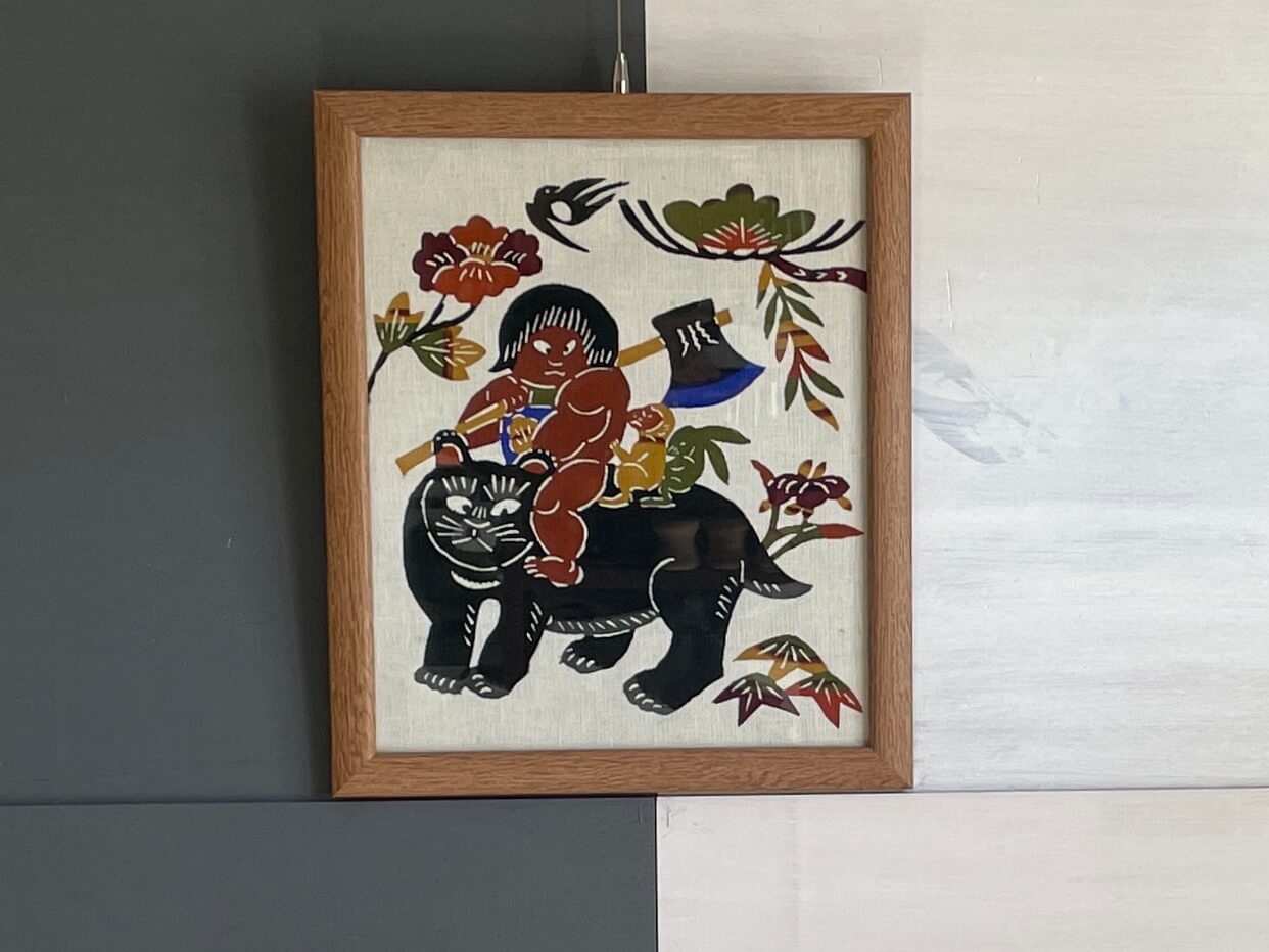 柚木沙弥郎・作 型絵染布 京人形 柚木沙弥郎 永遠のいま