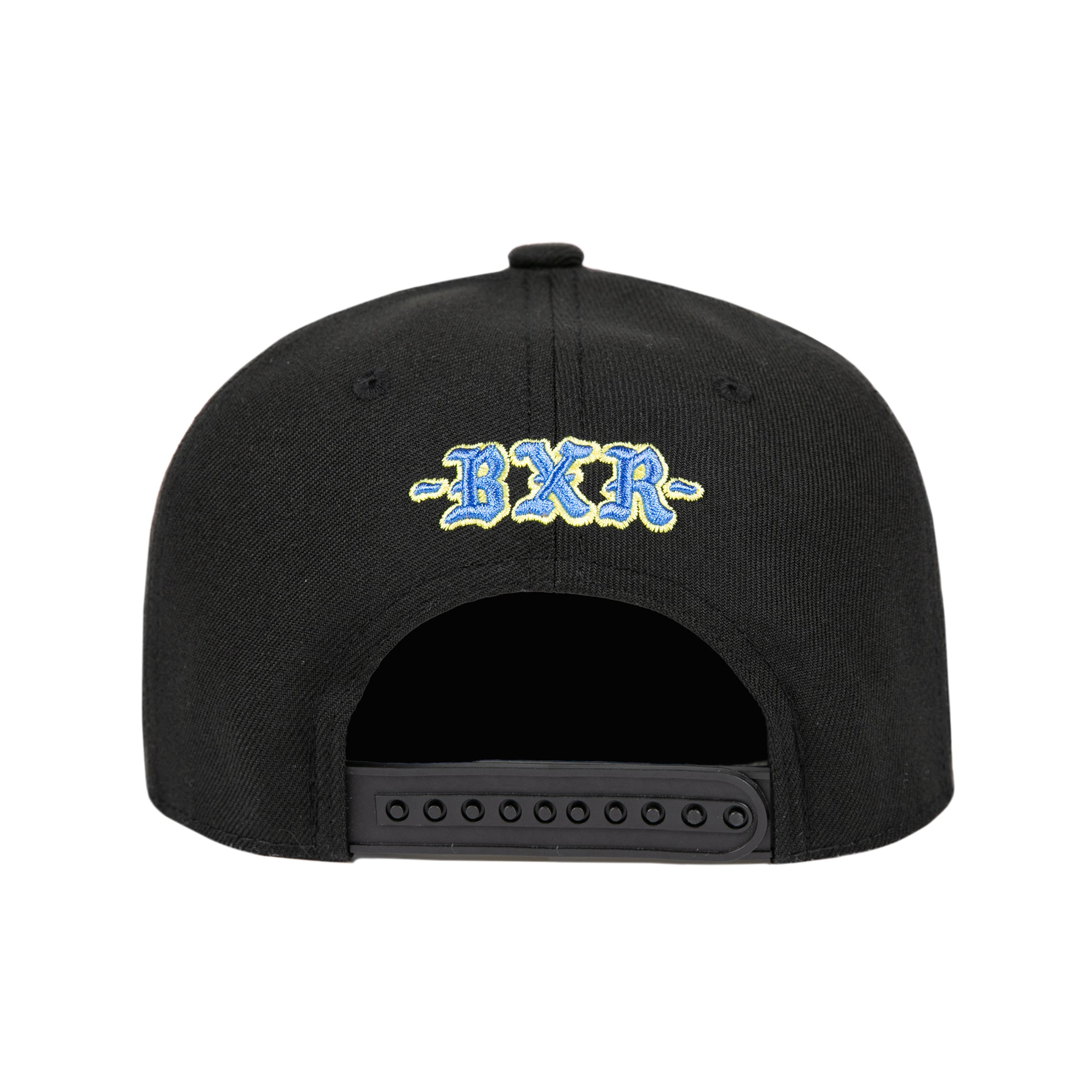 ROCKER SNAPBACK HAT: BLACK / BLUE – Born X Raised