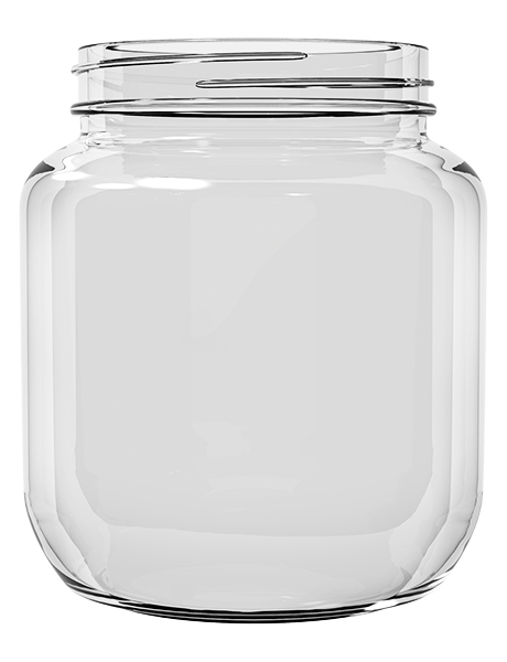 Item # A65-F6, 64 oz Clear Wide Mouth Jar, 110-400 On WB Bottle