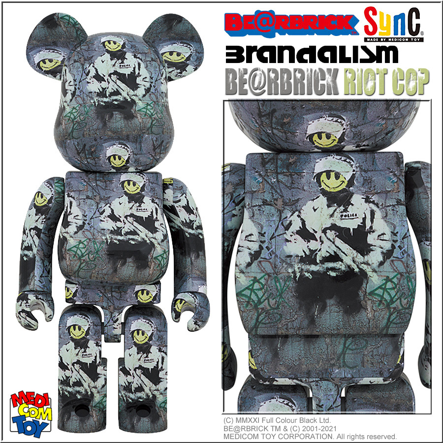 メディコムトイ・ベアブリックBE@RBRICK最新作はRIOT COP 1000％！！ +