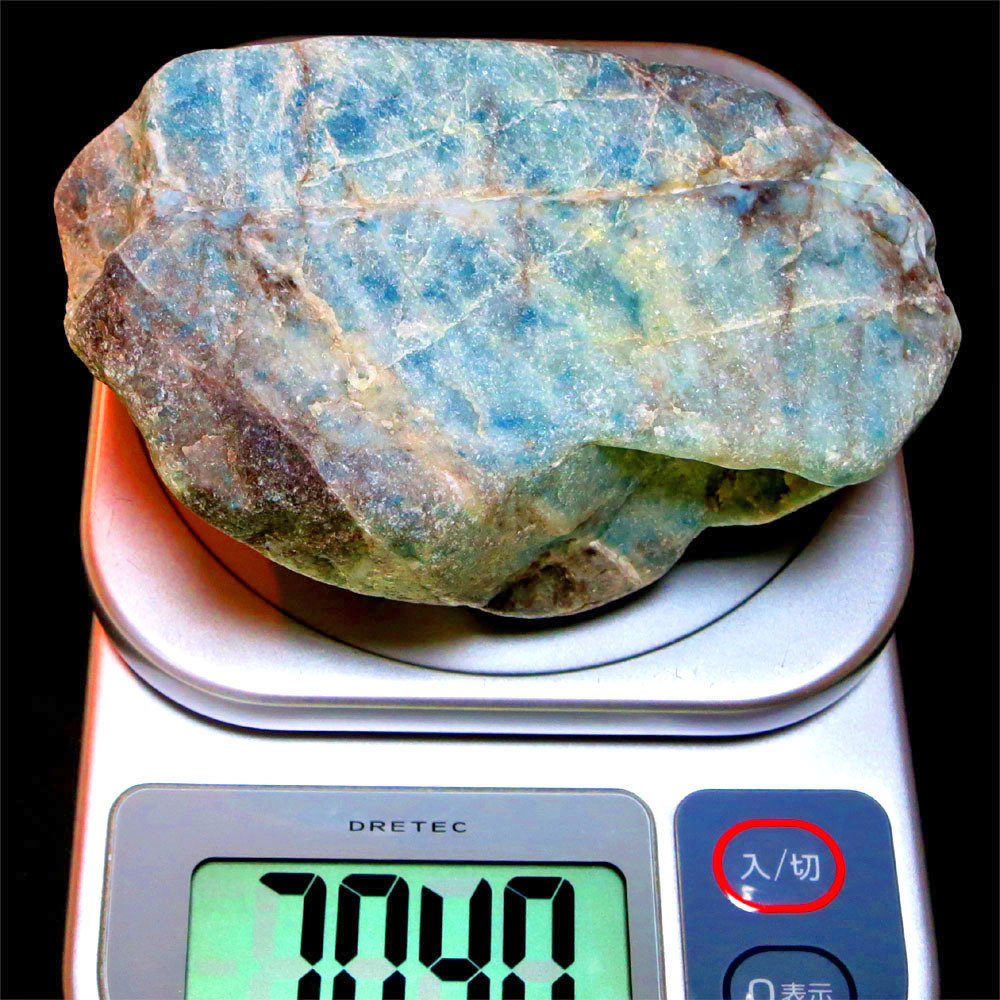 a-28）大きな入コン沢ヒスイ 入りコン沢の青ヒスイ - 石ころゲット