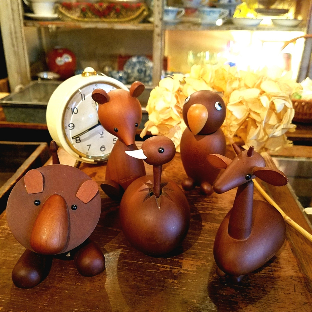 千趣会 ロイヤルペット 14体 箱&カード ヴィンテージ 木製 動物