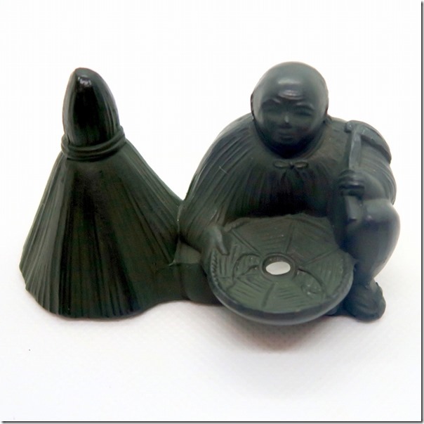 時代物 偕楽園 偕楽焼 水戸 農人形 置物 古美術 骨董品 オブジェ 水戸 偕楽