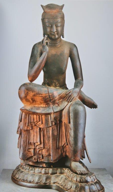 鉄製 壁掛け 弥勒菩薩 面 古道具 骨董 仏教美術 ヴィンテージ