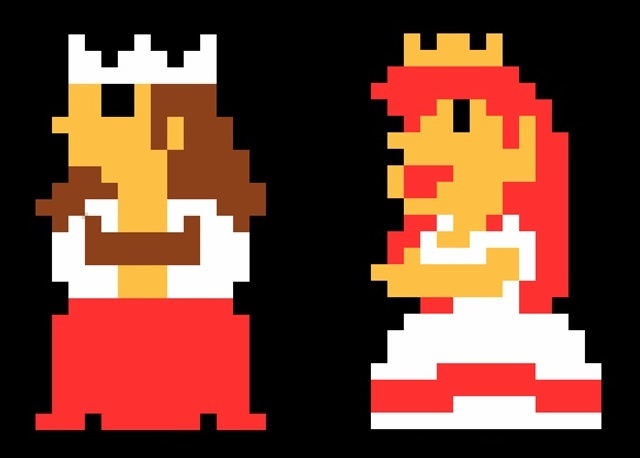 スーパーマリオブラザーズ ピーチ姫 ドット絵 スーパーマリオ