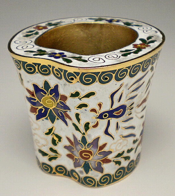 イ884 健水『黄井仁作』『鵬雲斎好 唐物七宝 健水 共箱』茶道具 こぼし