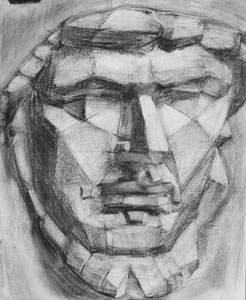 石膏像 モーゼ大顔面 チグリス大顔面 YOKOHAMA 岡石膏 美大受験 石膏像