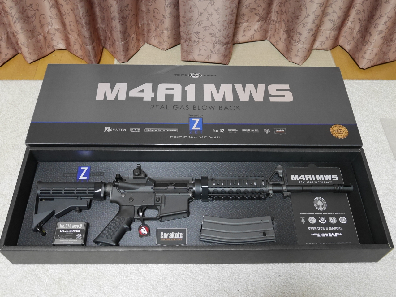 東京マルイ M4MWS カスタム 純正マガジン4つ付属 東京マルイ M4MWS